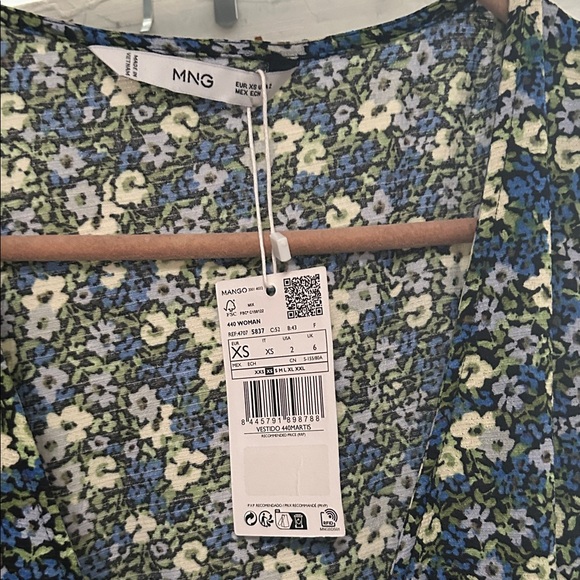 NWTChic Long Sleeve Floral Dress - size 2/XS - Picture 3 of 4